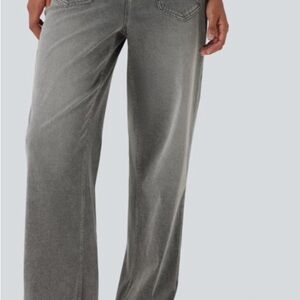 HALARA womens Relaxed Fit Gray Jeans